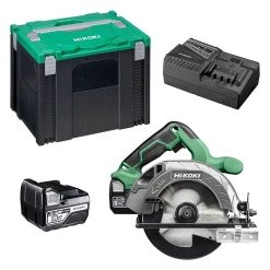 HITACHI - HIKOKI Scie Circulaire 18V HKOKI C1806DAWRZ 2 X 5,0Ah Ø 165mm 57mm