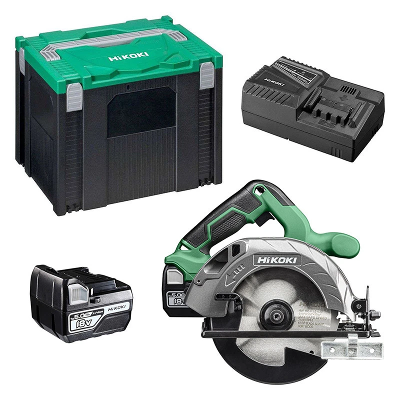 HITACHI - HIKOKI Scie Circulaire 18V HKOKI C1806DAWRZ 2 X 5,0Ah Ø 165mm 57mm 1 HITACHI - HIKOKI Scie Circulaire 18V HKOKI C1806DAWRZ 2 X 5,0Ah Ø 165mm 57mm