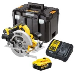 DEWALT MACHINES Scie Circulaire DEWALT DCS570P2 XR 18V (2x5Ah) Li-Ion Brushless