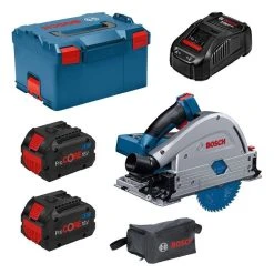 BOSCH MACHINES Scie Circulaire Plongeante Sans Fil BITURBO BOSCH GKT 18V-52 GC 2 X 5.5Ah