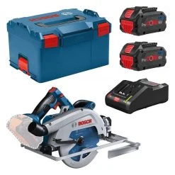 BOSCH MACHINES Scie Circulaire Sans Fil BITURBO BOSCH GKS 18V-68 GC Professional En L-Boxx (2x8Ah)