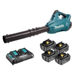 MAKITA MACHINES Souffleur à Batterie MAKITA DUB362PT4 LXT 36V (2x18V) (4x5Ah) + Chargeur Double DC18RD