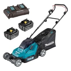 MAKITA MACHINES Tondeuse à Gazon MAKITA DLM432CT2 (36V) 43 Cm (2 X 5,0 Ah)