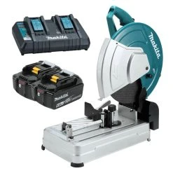 MAKITA MACHINES Tronçonneuse à Métaux 355mm MAKITA DLW140PG2 - 2 Batteries 6,0Ah + Chargeur Double