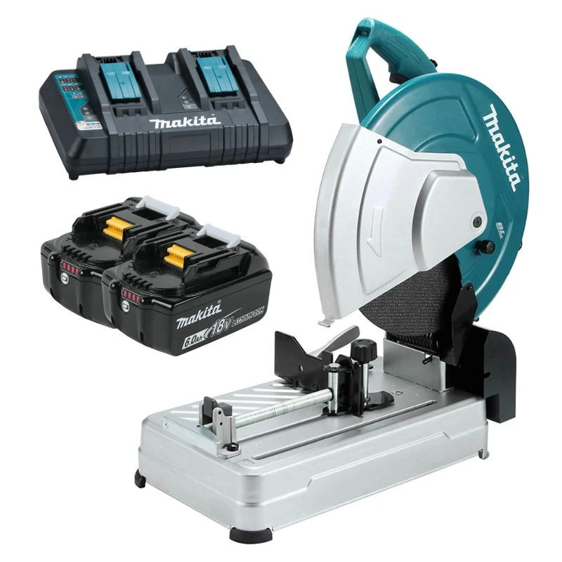 MAKITA MACHINES Tronçonneuse à Métaux 355mm MAKITA DLW140PG2 - 2 Batteries 6,0Ah + Chargeur Double 1 MAKITA MACHINES Tronçonneuse à Métaux 355mm MAKITA DLW140PG2 - 2 Batteries 6,0Ah + Chargeur Double